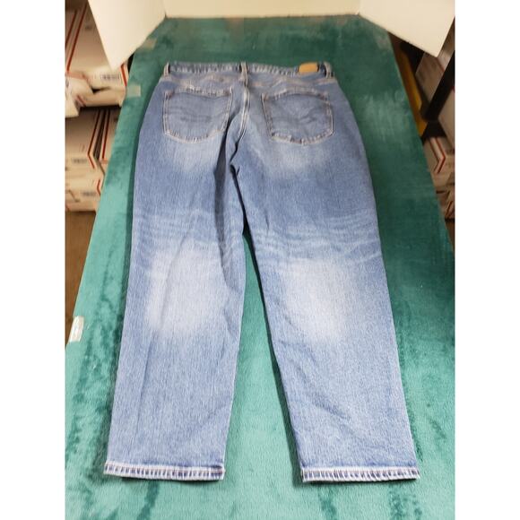 American Eagle Jeans Size 18 Womens Blue Stretch Pants Mid Rise Curvy Mom - Picture 11 of 14